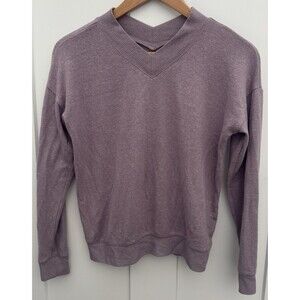 Zella Girls 10/12 Purple Double V-Neck Pullover Sweater